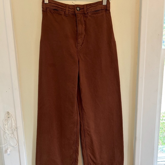 Free People, We The Free Women's Brown Wide Leg Pants - Picture 1 of 8